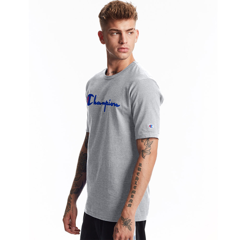 Champion USA Heritage T-Shirt (Screenprint Logo) - Oxford Gray