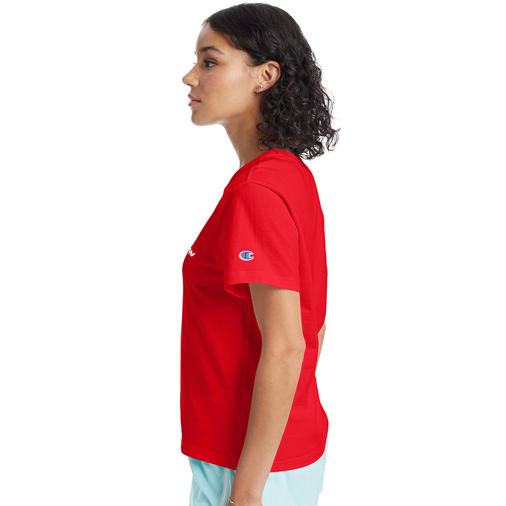 Champion USA Womens The Girlfriend T-shirt - Scarlet