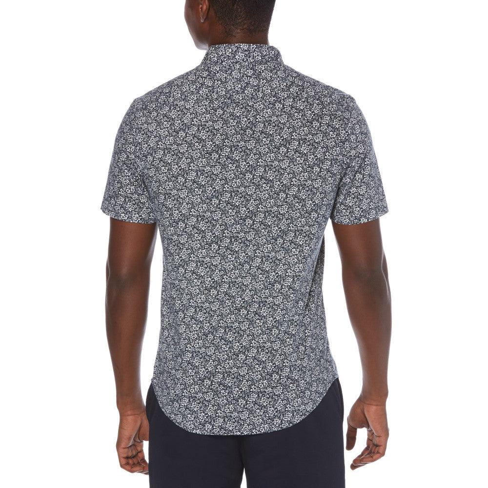 Original Penguin Print Linen Blend Short Sleeve Woven Shirt